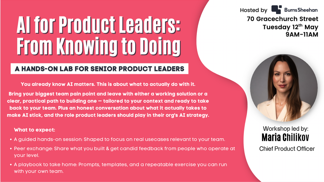 AI for Product Leaders - Hands on workshop event, 12th May, London